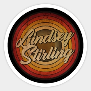 arjunthemaniac,circle retro faded Lindsey Stirling Sticker